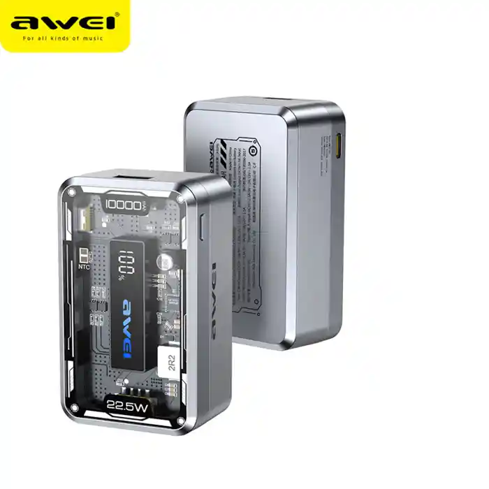 Awei P111K 10000mAh 22.5W Transparent Super Fast Charging Mini...